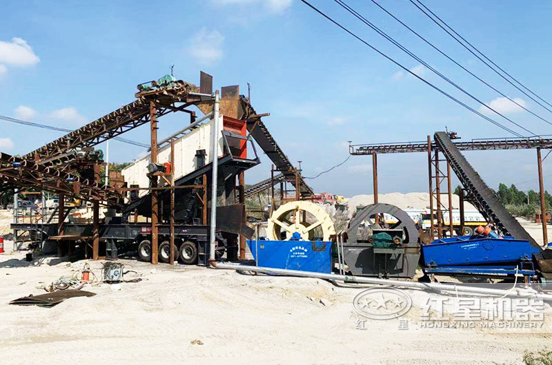碎石洗砂一體機工作現場 碎石洗砂一體機工作現場