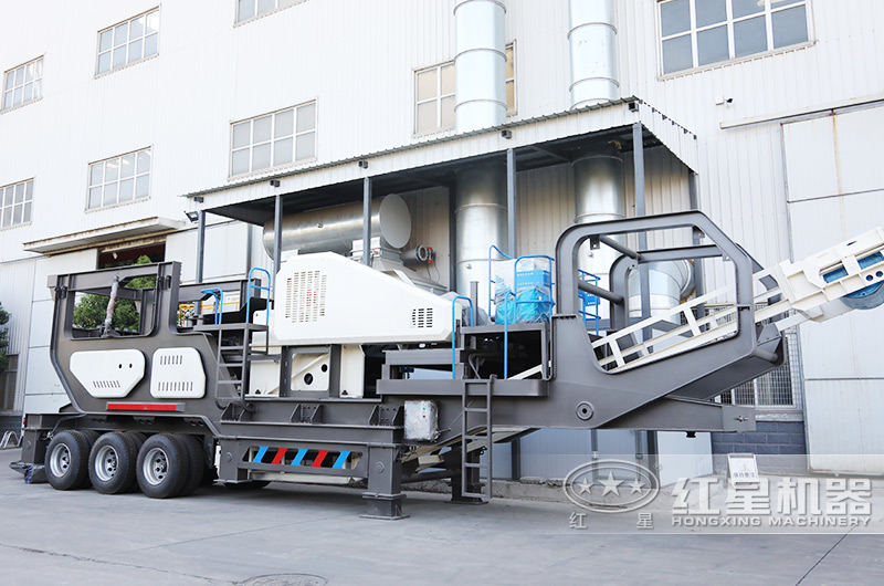 移動式石子生產線設備:配粗碎顎破機 移動式石子生產線設備:配粗碎顎破機