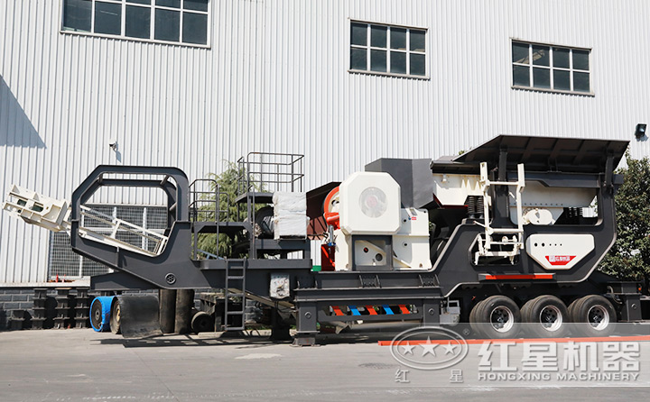 輪胎移動給料+顎破一體機(jī)