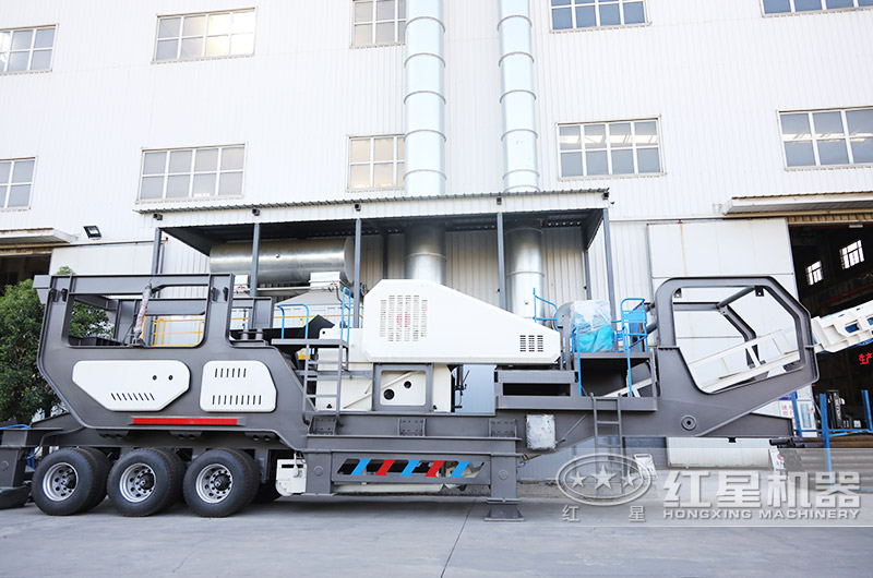 車載移動顎破機，給料粗碎一體機 