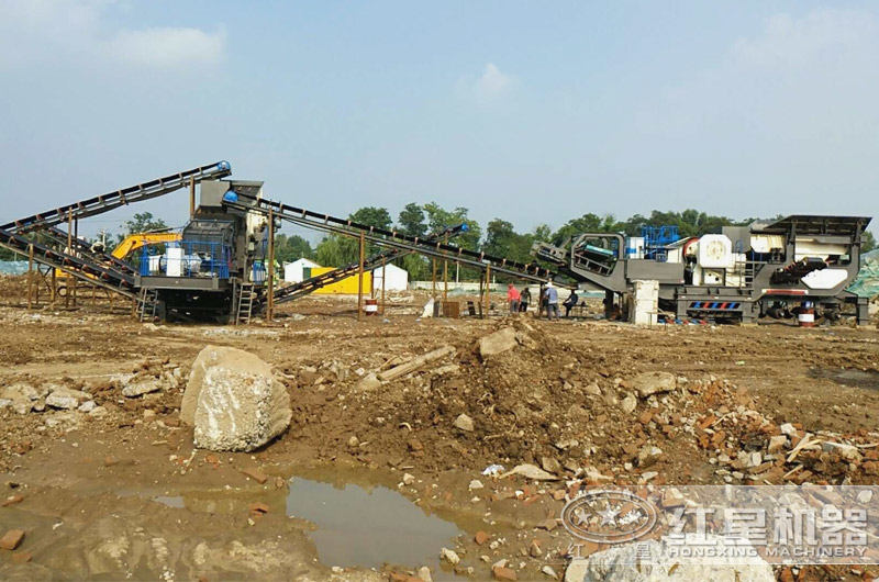 車載移動破石機,配顎破機+反擊破