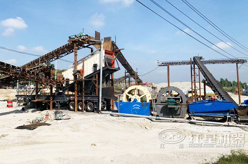 小型一體制砂生產線現場 小型一體制砂生產線現場