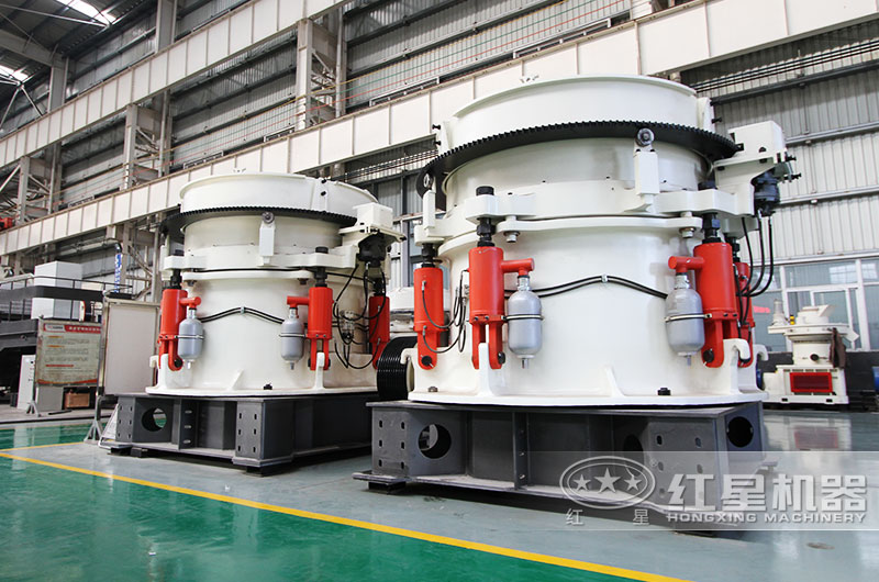 液壓圓錐式破碎機實拍，高硬度物料克星