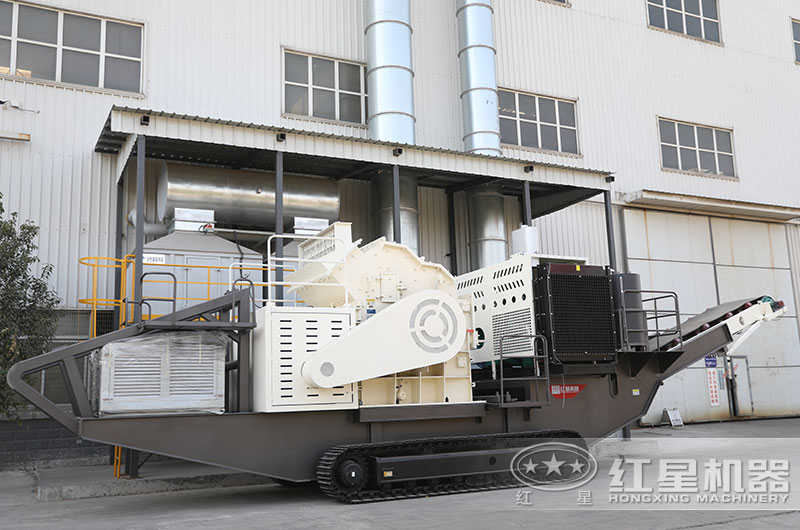小型建筑垃圾制砂機設備，履帶式移動